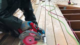 How To Cut Composite Decking [upl. by Qerat291]