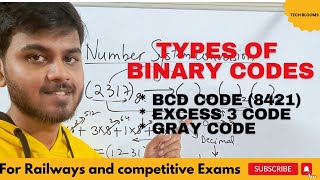 Types of binary codes BCD code Excess3code Gray code dsd numberconversion binarycodes binary [upl. by Ssitnerp]