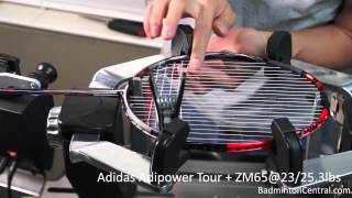 Adidas Adipower Tour  Zymax 65  23253lbs  Badminton Stringing [upl. by Rennerb443]