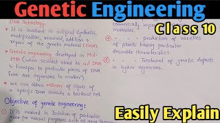 Genetic Engineering  Basic Steps And Objectives Of Genetic Engineering  Class 10 Biology [upl. by Anillehs]