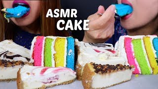 ASMR RAINBOW CAKE  CHEESECAKE 케이크 리얼사운드 먹방 ケーキ KimampLiz ASMR [upl. by Ynnob401]