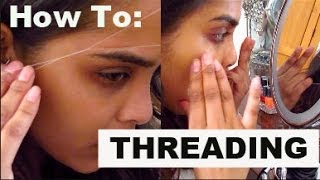 How To Threading Eyebrows and Upper Lip [upl. by Thgiwd]