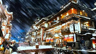 Visiting Japan’s Famous Snow Village  Ginzan Onsen 🇯🇵 [upl. by Orelle]