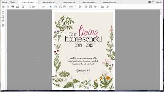 Charlotte Mason Homeschool Planner 20182019 Academic Year [upl. by Atlas]