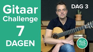 Gitaarles 3  C en G akkoord 7 Dagen Gitaar Challenge [upl. by Ayt325]