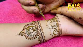 New Mehndi Design for front hand । Front Hand Henna Design । Full Mehndi design । New Mehndi class [upl. by Eniarol]