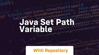 java set path variable [upl. by Einallem]