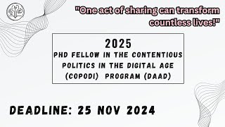 PhD Fellow in the Contentious Politics in the Digital Age CoPoDi Program [upl. by Earezed]