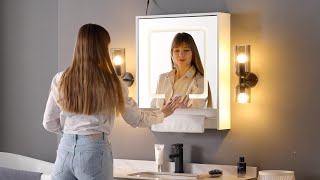 Tavion Bathroom Mirror Cabinet with Lights [upl. by Eiznek]