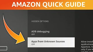 Fire TV Devices  How to Allow Apps from Unknown Sources [upl. by Nilahs]