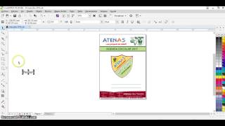 como crear portada de agenda escolar en corel draw [upl. by Chapland]