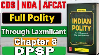 POLITY for CDSNDACAPFAFCAT  through Laxmikant  DPSP [upl. by Homans]