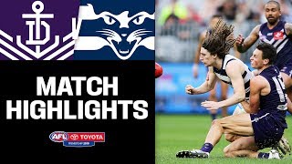 Fremantle v Geelong Highlights  Round 20 2019  AFL [upl. by Eugatnom]