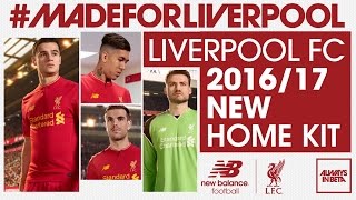 Liverpool FC players model new home kit [upl. by Alyks]