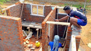 Lintel Formwork TechniquesReinforcement Sunshade and Slab for HouseLintel Cenetring Work [upl. by Jc64]