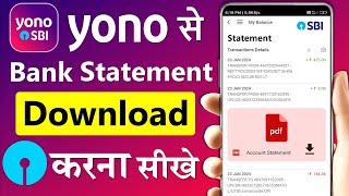 Yono SBI se statement kaise nikale  SBI bank statement kaise nikale  Download statement from yono [upl. by Pavla]