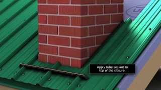 How to install chimney flashing when using Unions MasterRib metal roofing panel [upl. by Garin]