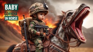 Gorkha Army  Baby Gorkha Army in Horse  armylover army [upl. by Lubeck22]