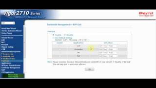 DrayTek Vigor2710 App QoS function [upl. by Diana]