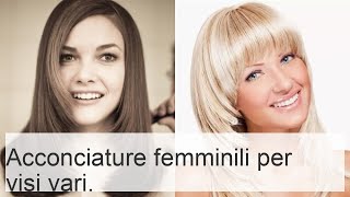 Foto acconciature femminili media lunghezza con e senza frangia per vari tipi di viso [upl. by Anilam]