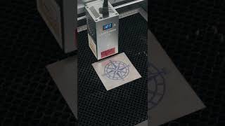 Engraving a Compass on Titaniumlaserengraving TitaniumEngravinglasertree [upl. by Marwin918]