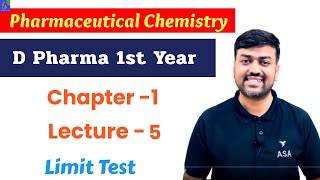 Pharma Chemistry D Pharm 1st year  Chapter 1 Lecture  5  Limit Test  Limit Test chloride [upl. by Mcspadden]