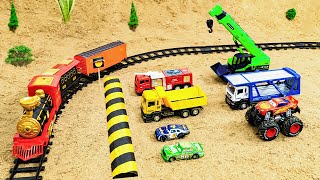 60 Minutes diy tractor mini Bulldozer to making rail for train  Construction Vehicles Road Roller [upl. by Sezen972]