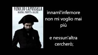 Vinicio Capossela  Si è Spento il Sole Testo Lyrics [upl. by Soisanahta]