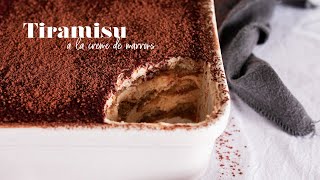 Tiramisu à la crème de marrons l Sans oeufs [upl. by Arakal]