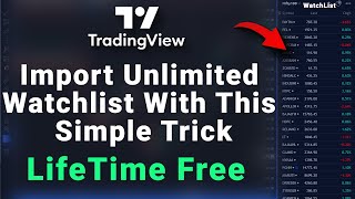 Import Watchlist Tradingview Free  How To Import Nifty 200 Stocks In Tradingview Watchlist [upl. by Yl891]