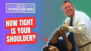 Tyler Test for Posterior Shoulder Tightness  Technique Peek Series [upl. by Htebazileyram]