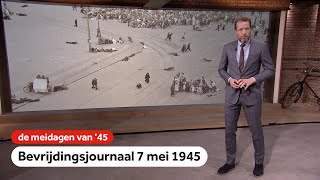 Feest in Utrecht tientallen doden bij schietpartij op de Dam  Bevrijdingsjournaal  7 mei 1945 [upl. by Abigael801]