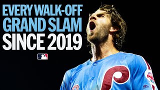 Every WALKOFF GRAND SLAM in MLB since 2019 Bryce Harper Cal Raleigh AND MORE [upl. by Oznole]