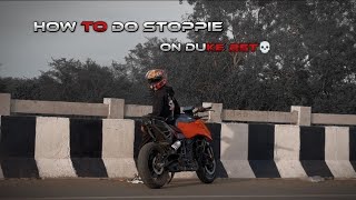 Stoppie Kaise Kare💀 On Duke 25T  How To Do Stoppie On Duke 25T Gen 3⚙️ [upl. by Euginomod]