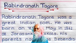 Rabindranath Tagore Essay  Paragraph  Biography [upl. by Auhsuoj692]