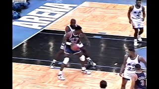 NBA On NBC  Shaq Battles Patrick Ewing In Orlando 3OT Game 1993 [upl. by Cordelia859]