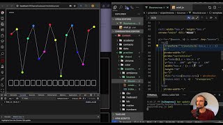 Bouncing sine waves generative midi performance coding [upl. by Farant]