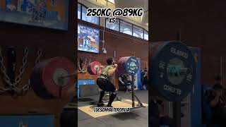 Antonino Pizzolato 250kg x5 back squat lucsonhalterofilia weighlifting backsquat [upl. by Phelps]