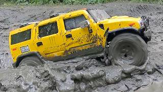 Hummer H2 and FJ Cruiser – RC Cars MUD OFF Road Racing [upl. by Lrigybab]