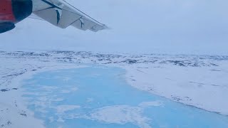 Landing in Iqaluit Canadian North ATR 42300 [upl. by Aselehc]