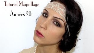 Maquillage années 20Gatsby coiffure et costume [upl. by Yenoh]