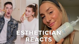 Esthetician  Skincare Brand Founder Reacts to Hailey  Hyrams Skincare [upl. by Breana]