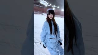 👉4K💋🔥✌️😍From Heels to Hills A Fashionable Ski Adventure 🎿✨ SkiGlam WinterWonder [upl. by Sucul]