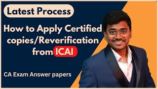 certified copies or Reverification of marks from ICAI How to apply CA FinalCA Inter [upl. by Retswerb]