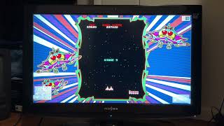 Gameplay of Namco Museum Arcade Pac on Nintendo Switch Galaga [upl. by Jeavons572]