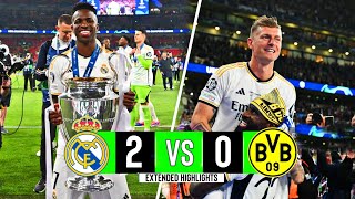 Real Madrid vs Dortmund  20  Extended Highlights amp Goals  UCL Final 2024 [upl. by Nolyd]