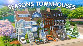 Seasons Townhouses 🌷☀️ 🍂❄️  The Sims 4 Speed Build [upl. by Acir]