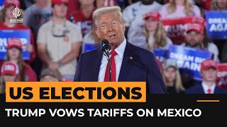 Trump vows tariffs on Mexico over border issues  AJ Shorts [upl. by Tay]