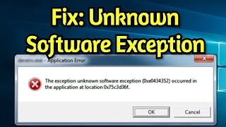 How To Fix The Exception Unknown Software Exception Occurred in the Application at Location 2024 [upl. by Sollie]