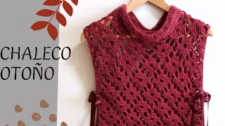 CHALECO BADAJOZ 😍 CHALECO CROCHET ABIERTO 🥰💚🌺 [upl. by Freed]